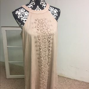 INFINITY RAINE FAUX SUEDE DRESS